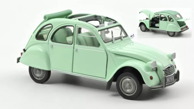 Miniature voiture auto 1:18 Norev Citroen 2CV 6 Club Vert diecast Modélisme S