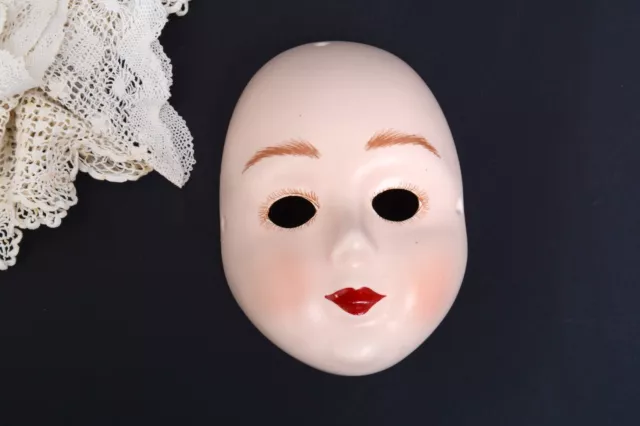 Cabeza de muñeca vintage de porcelana Porcelain vintage Doll head mask