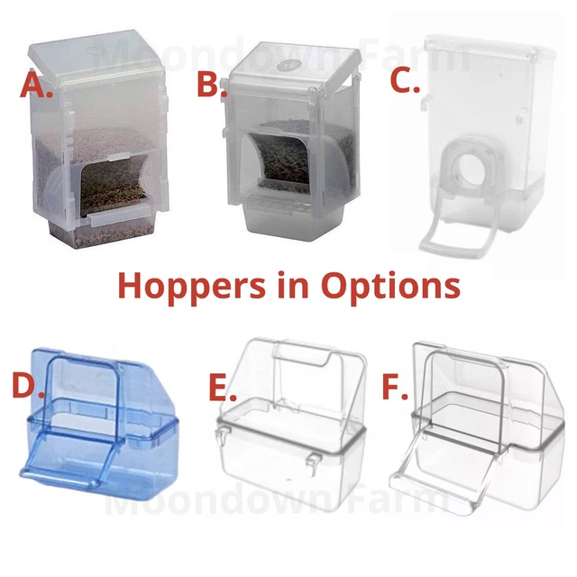 BIRD CAGE SEED Hopper Feeder / Feeders For Finches Canary Budgie In