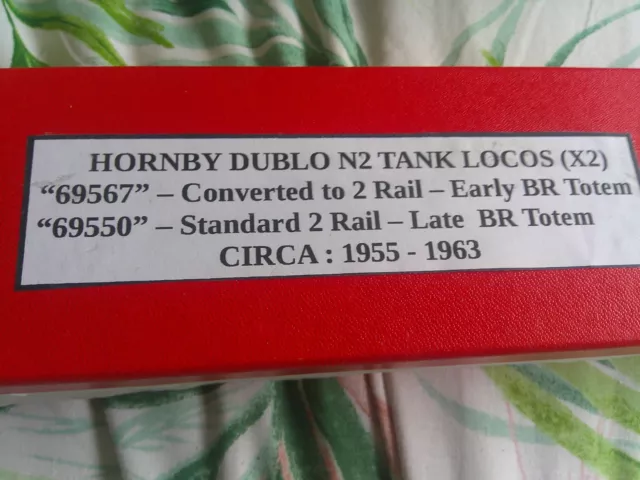 Hornby Dublo  OO Gauge 2 -Rail -BR Class N2 0-6-2 Tank Loco 69567 CONVERSION OK