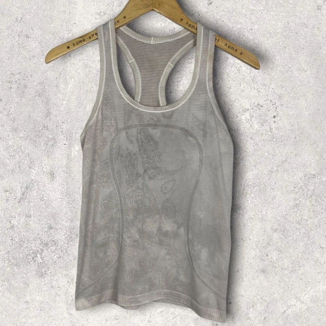 Lululemon Run Swiftly Tech Racerback Paisley Heather Angel Wing Tank Top Size 6