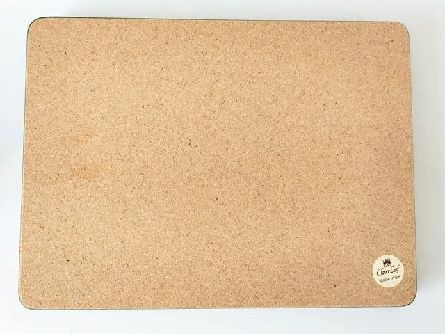 Eternal Beau Cloverleaf Tablemats Cork Backed x 6 = Boxed 3