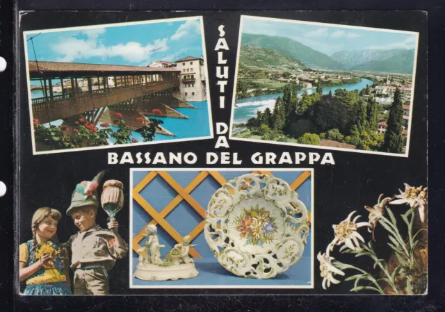 Cartolina Saluti da Bassano del Grappa Bambino Alpino VEDUTINE EB1067