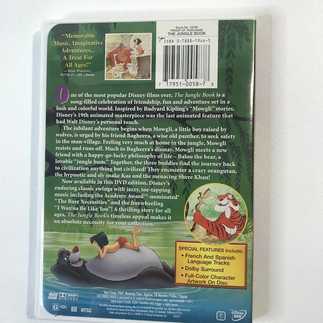 Lot of 4 Disney Limited Issue DVDs LITTLE MERMAID Pinocchio JUNGLE BOOK 5