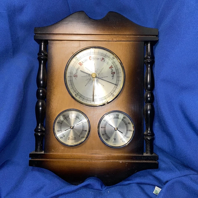 VINTAGE SEARS BAROMETER Thermometer Hygrometer Japan Wall Weather