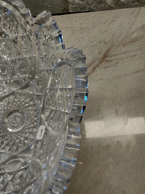 American Brilliant Oval Cut Glass Bowl 6