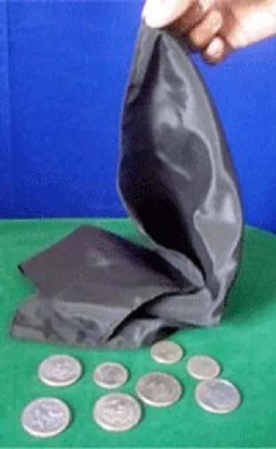 Truco de lujo de producción de monedas para pañuelo en el aire truco de magia, negro 3