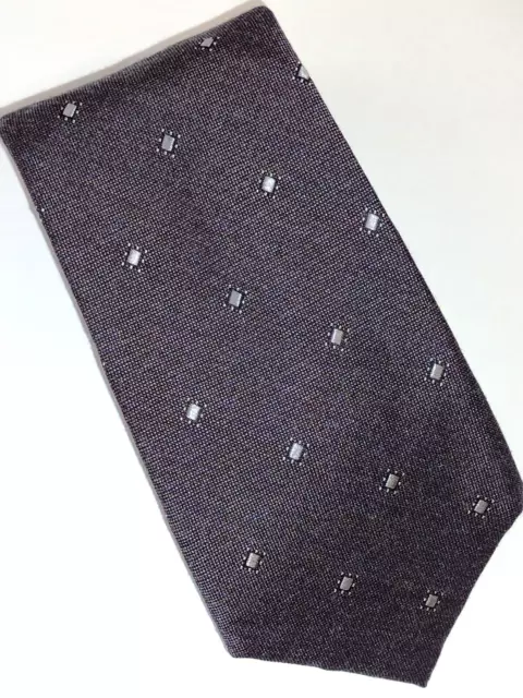 Michael Kors NWT Mens Necktie 3.5 x 58 Black Silver Square Office Executive Tie.