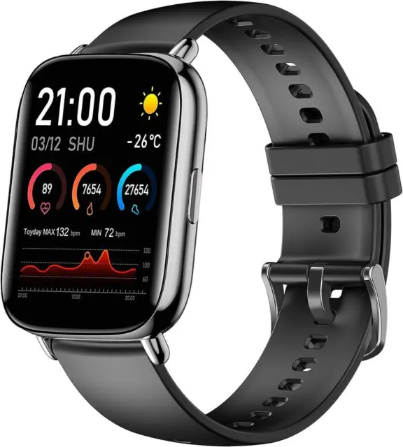 Smart Watch Fitness Tracker 1.69" Touch Screen IP68 Waterproof 24 Sports Modes