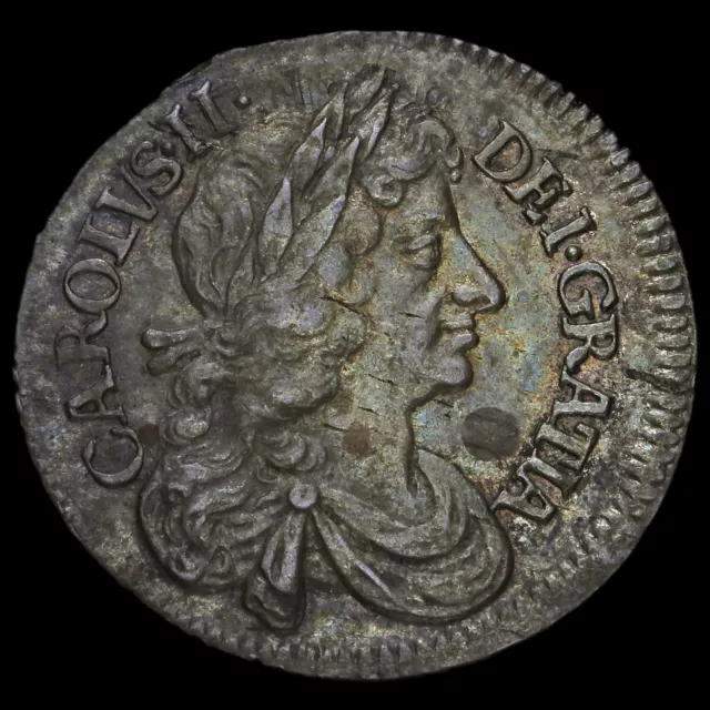 1679 Charles II Early Milled Silver Maundy Fourpence