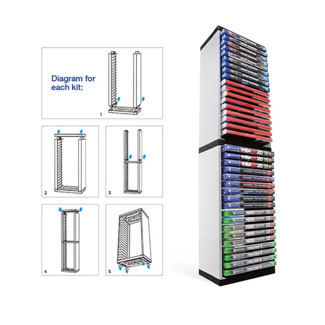 36 Game Disc Storage Rack CD Storage Stand Box Halterung für PS5 ONES