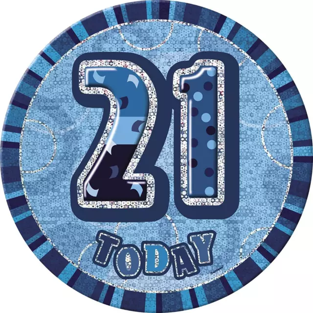 Unique Party Glitz 21st Birthday Badge (SG24085)