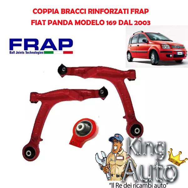 COPPIA BRACCI OSCILLANTI RINFORZATI  FIAT PANDA (169) 1.1 1.2 BZ 1.3 JTD 4x4