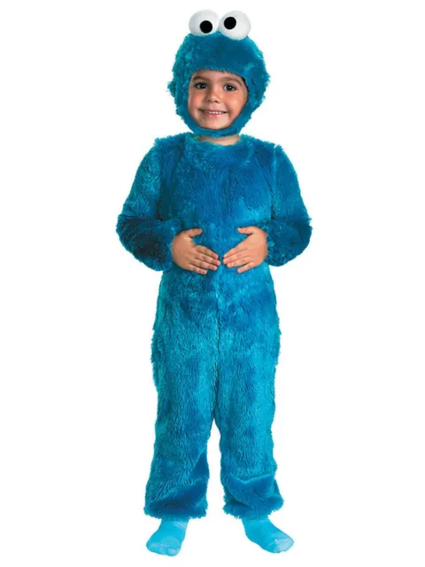 Cookie Monster Sesame Street Blue Muppet TV Child Boys Costume S