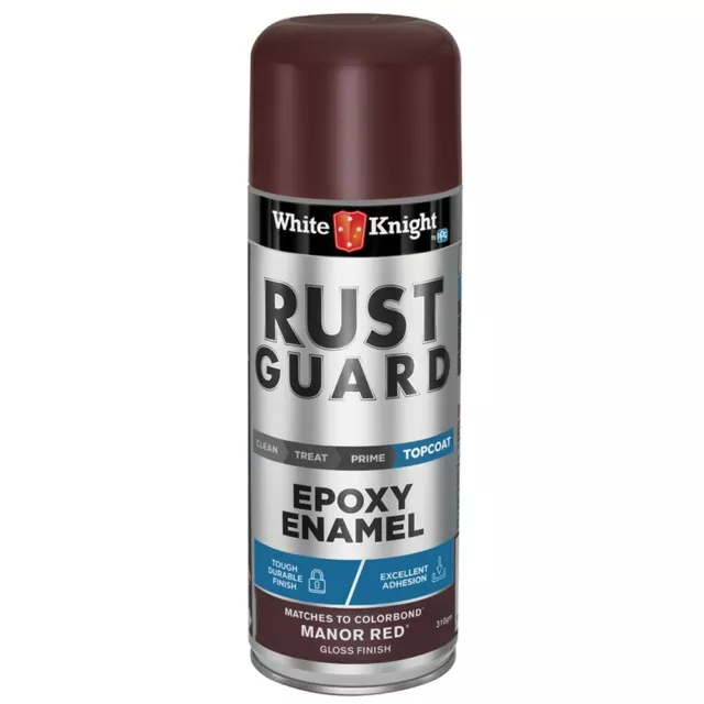 WHITE KNIGHT RUST Guard 310g Gloss Golden Yellow Epoxy Enamel Spray Paint 35.73 PicClick AU