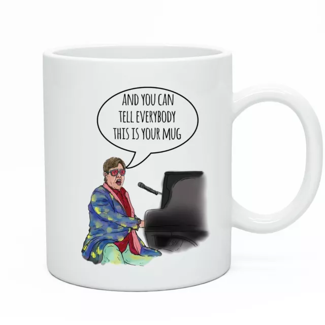 Funny Novelty Tea & Coffee Mug Cup Elton John Gift Present Idea Men Women Work