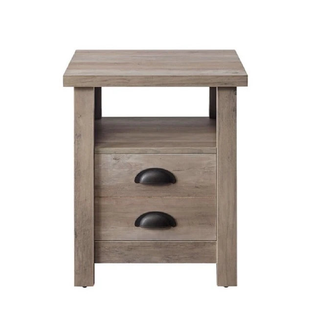 BETTER HOMES & Gardens Granary Modern Farmhouse End Table, Rustic Gray