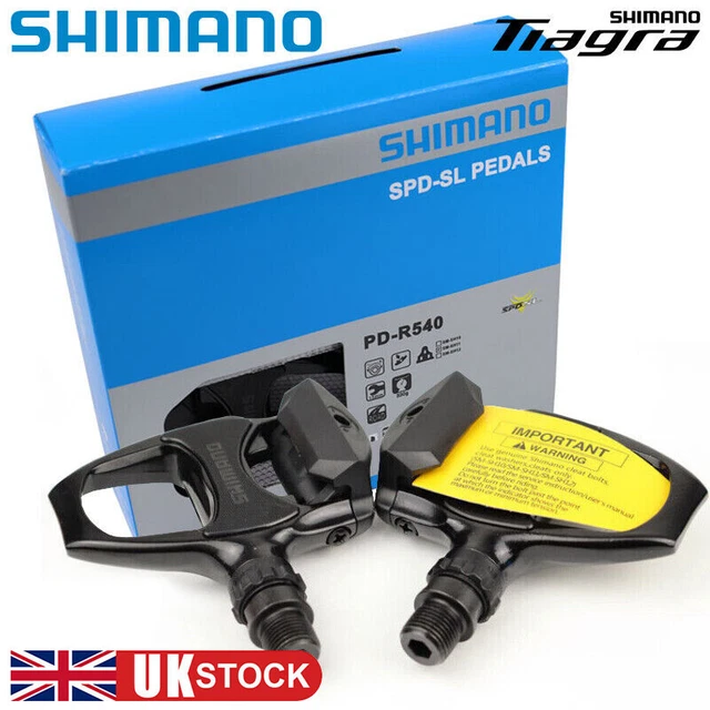 Pédales Automatiques Shimano PD-R540 – Axe 9/16, Noires, Sans Cales (occasion)