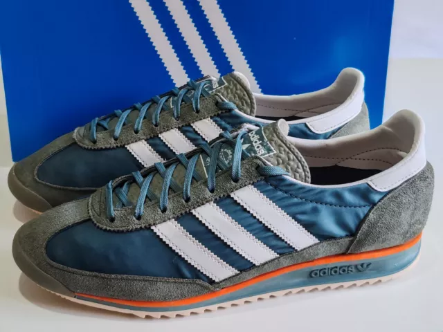 ADIDAS SL 72 Trainers Raw Green Cloud White Orange UK size 7