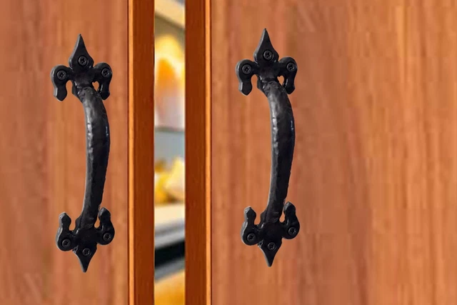 Rustic Gate Handle 7 Inch Cast Iron Sliding Barn Door Handle, Vintage Set of 2 7
