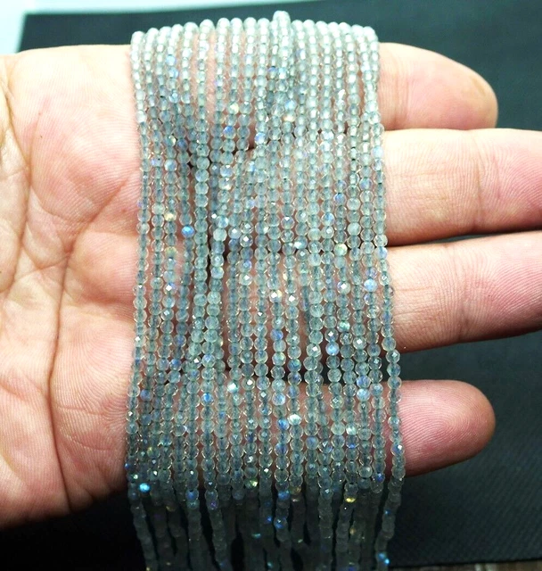 Rang Perles Facette LABRADORITE Naturel Natural Stone Faceted Beads Afghanistan
