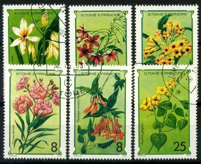 Sankt Thomas und Prinzeninseln 1979 Mi. 568-573 Gestempelt 100% Blumen und Grün