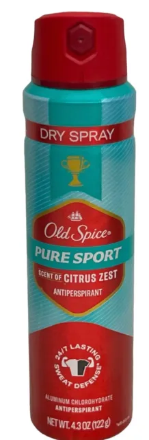Spray seco antitranspirante deportivo Old Spice Pure 4,3 oz