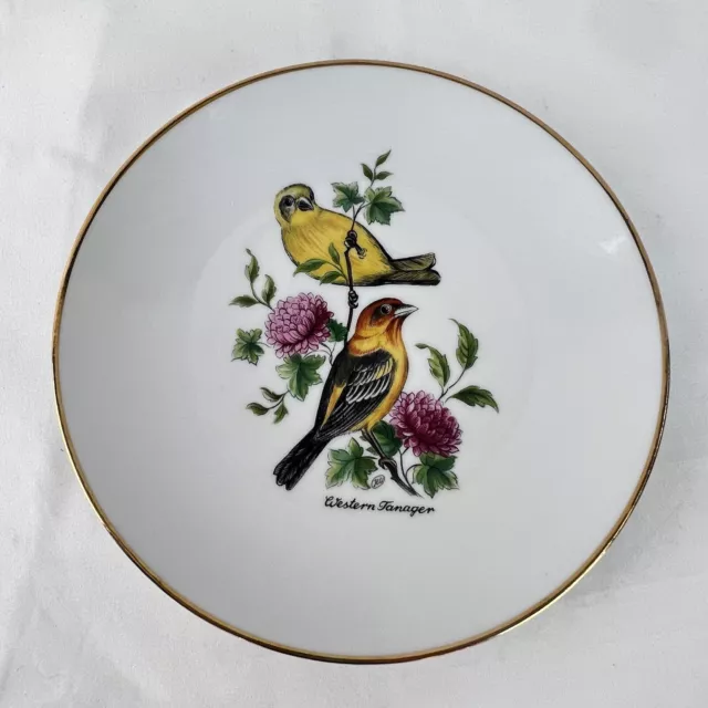 Vintage Bareuther Waldsassen Bavaria Germany Bird Plate Eastern Tanager #212