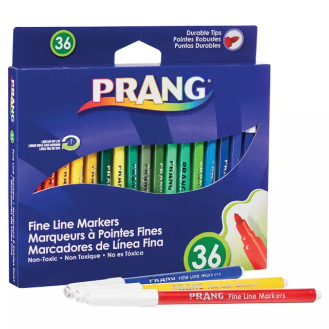 Prang Classic Art Markers, Fine Line, 36 Colors