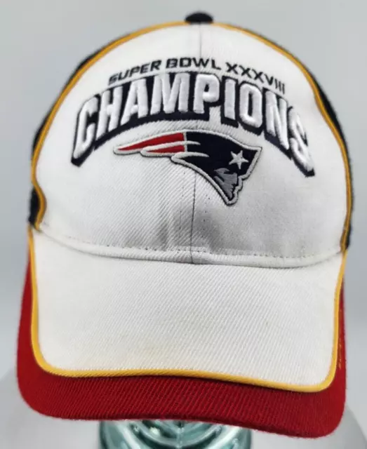 Vintage New England Patriots Super Bowl XXXVIII Champions Adjustable Hat Cap NFL