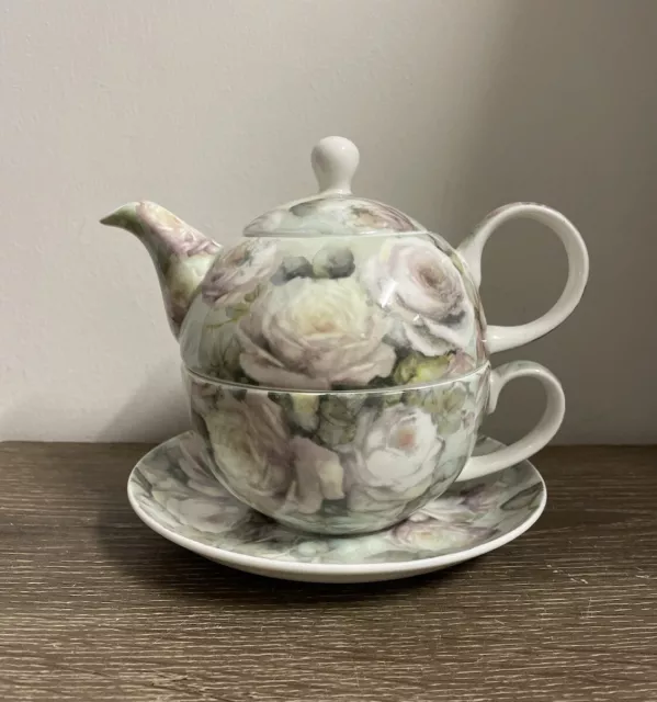 Vintage Maxwell & Williams Misty Rose Tea For One Fine Bone China c.2002