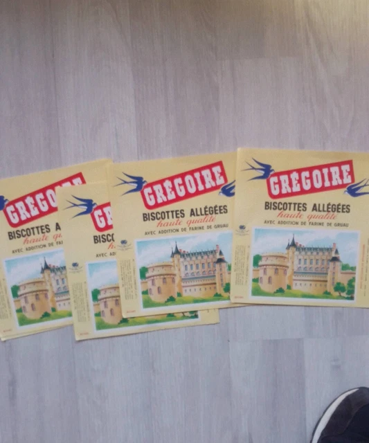 Lot de 5 buvards biscottes grégoire