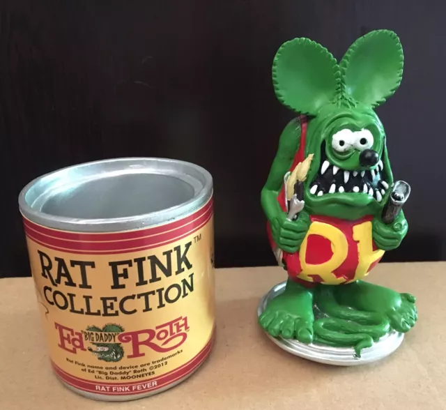Rat Fink Collection Paint Custom Can Painters' 8" Statue Figure Green Ed Roth