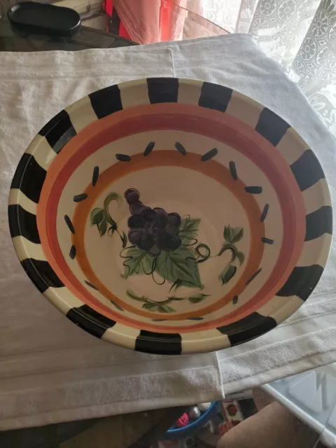 Vicki Carroll 13 3/4" Salad Serving Bowl Bon Appétite 1995  RARE