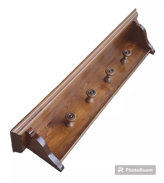 Attaccapanni Legno Cappelliera Legno Appendiabiti Legno Castagno 132 X 28 X 23