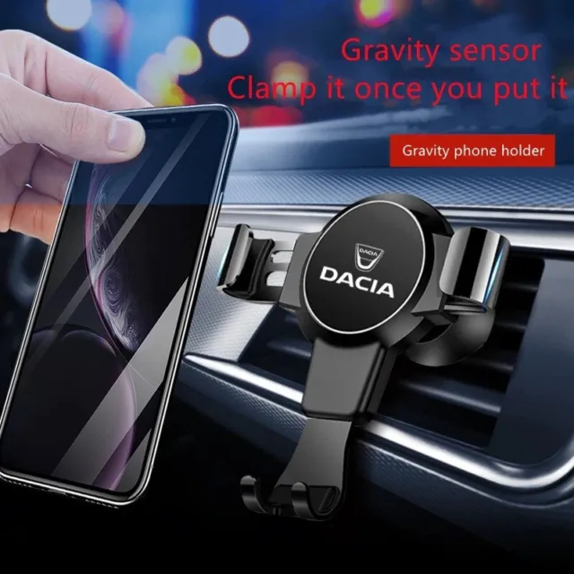 Black magnetic phone holder for Dacia Sandero 3, Logan 3, Jogger