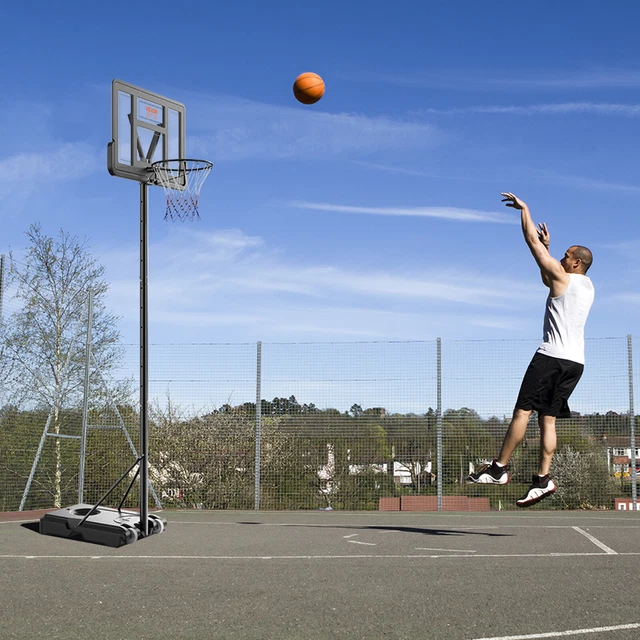 Panier De Basket VEVOR Sur Pied, Panneau 128cm, Hauteur Réglable De 232 à 305 Cm