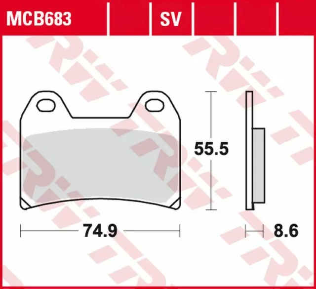 TRW Sinter Bremsbeläge für Ducati Multistrada DS 1000 / Multistrada 1100 , 1200