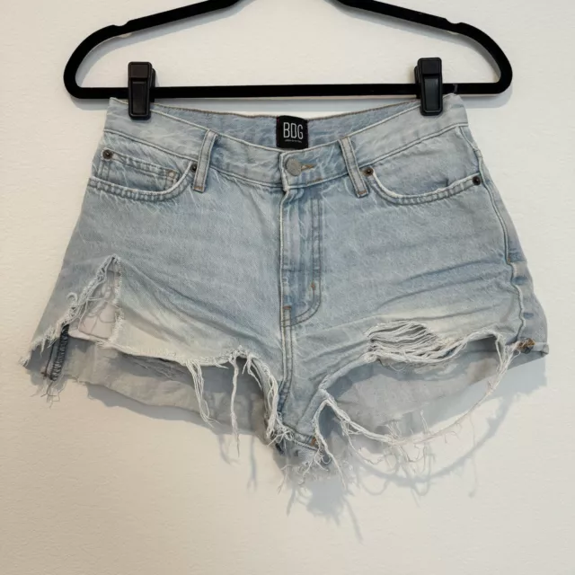 BDG Urban Outfitters Girlfriend High Rise Cut Off Denim Shorts Size 25