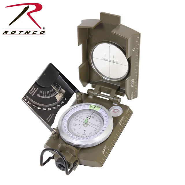 Rothco 14060 Deluxe Marching Compass - Olive Drab