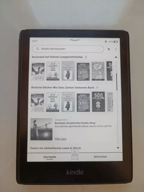 Amazon Kindle Paperwhite 11. Gen 8GB, Wi-Fi, 6,8 Zoll - Schwarz (mit Werbung)