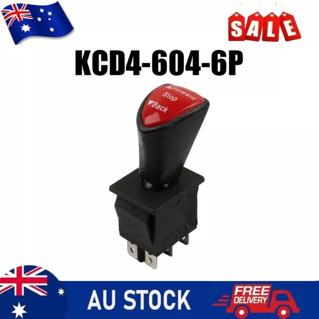 Forward-Stop-Back DPDT 6Pin Latching-Slide Rocker Switch KCD4-604-6P 125V 250V