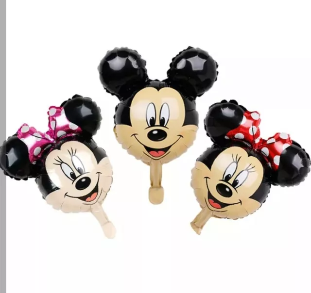 Globos de aluminio con cabeza de Minnie de Mickey Mouse de 16 pulgada 6 set