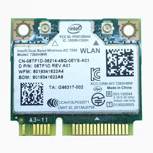 intel wireless-ac 7260HMW WiFi+BT 4.0 Modulkarte für Dell Latitude E7440 E7240