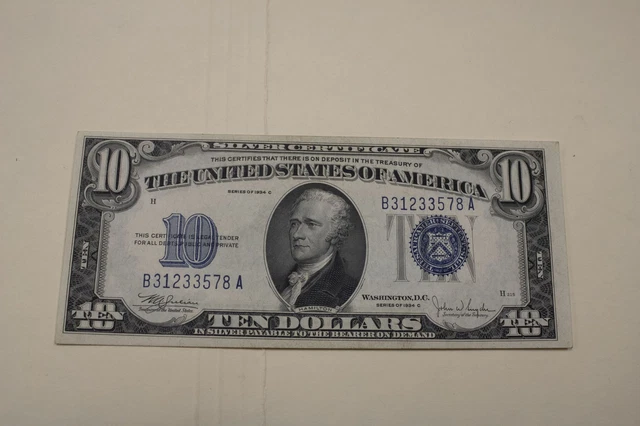U.S Ten Dollar Silver Certificate FR# 1704 Uncirculated Crisp