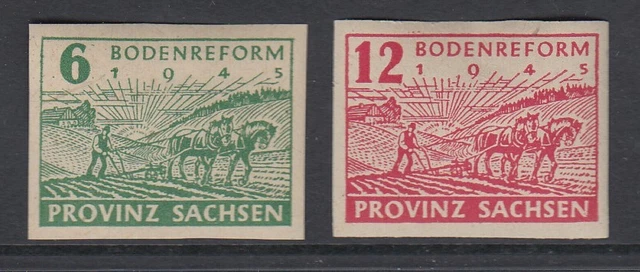SBZ Provinz Sachsen Bodenreform Satz 2 Werte Mi.-Nr. 85-86 **