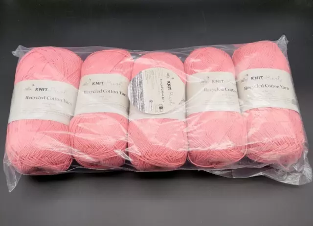 5 x 200g SoCrafty Cotton Knitting & Crochet Pink Dusk Yarn Skeins Job Lot Bundle