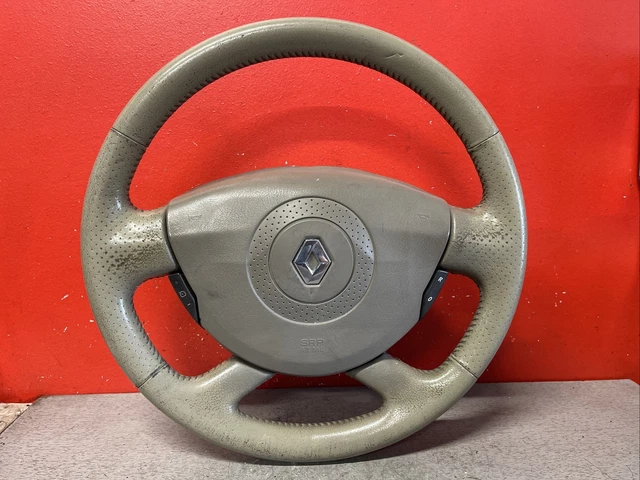 Housse De Volant Cuir Pour Renault Laguna 1993-2007 - Gris - Installation Facile - Neuf
