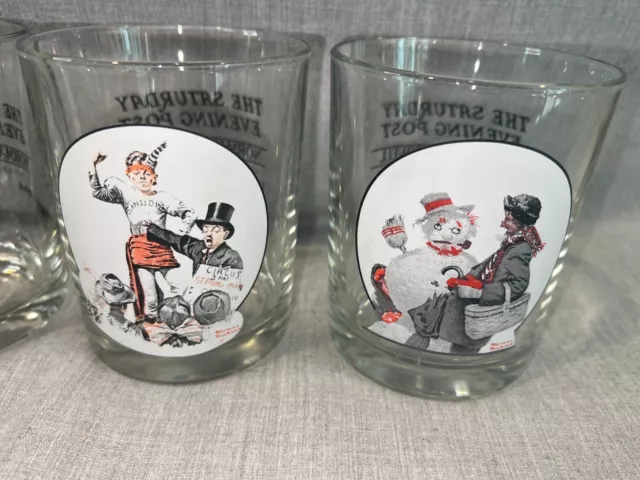 Set of 4 Tumblers Norman Rockwell The Saturday Evening Post 12 ounce tumblers 2