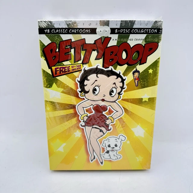Porte-clés Betty Boop, breloque en argent, cadeau dessin animé